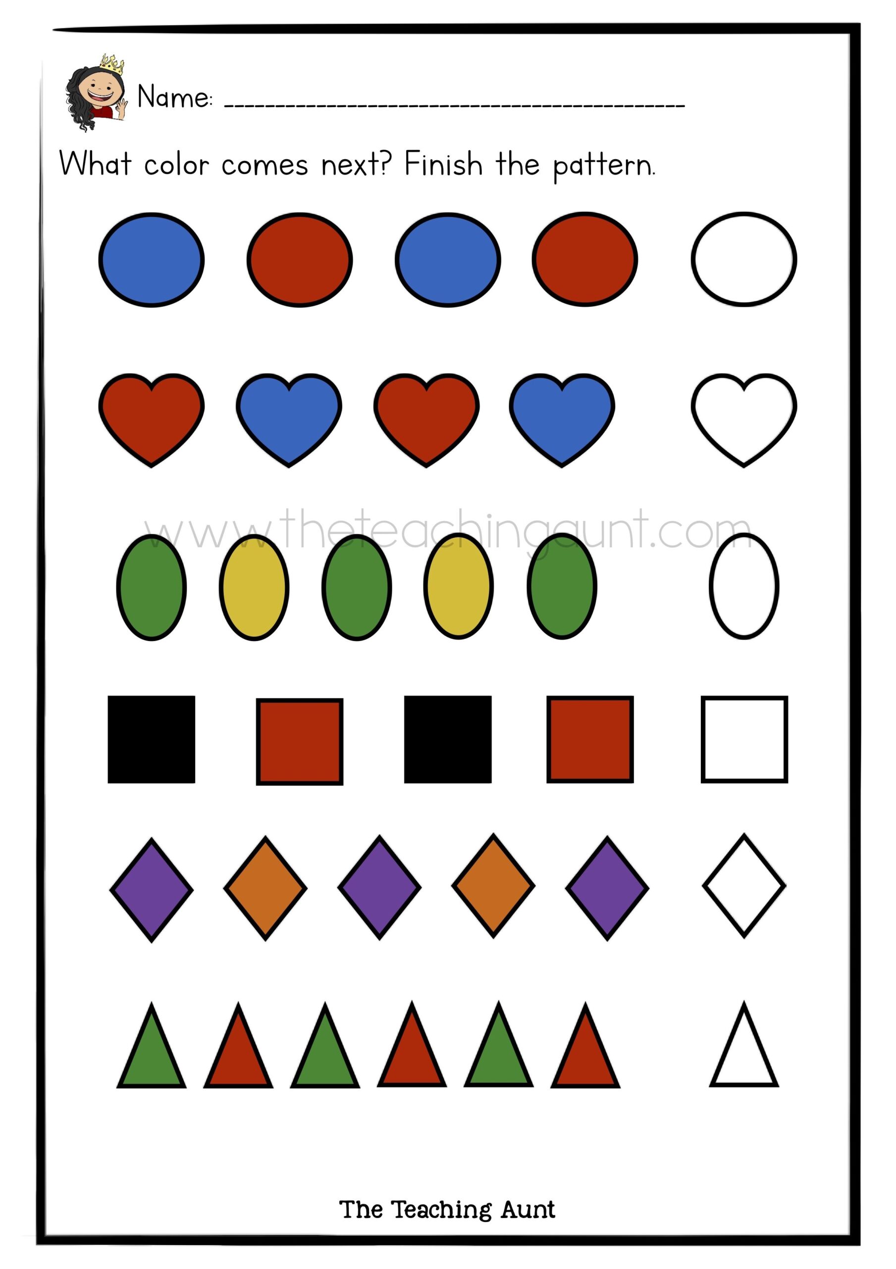 Free Colors And Patterns Worksheets Artofit