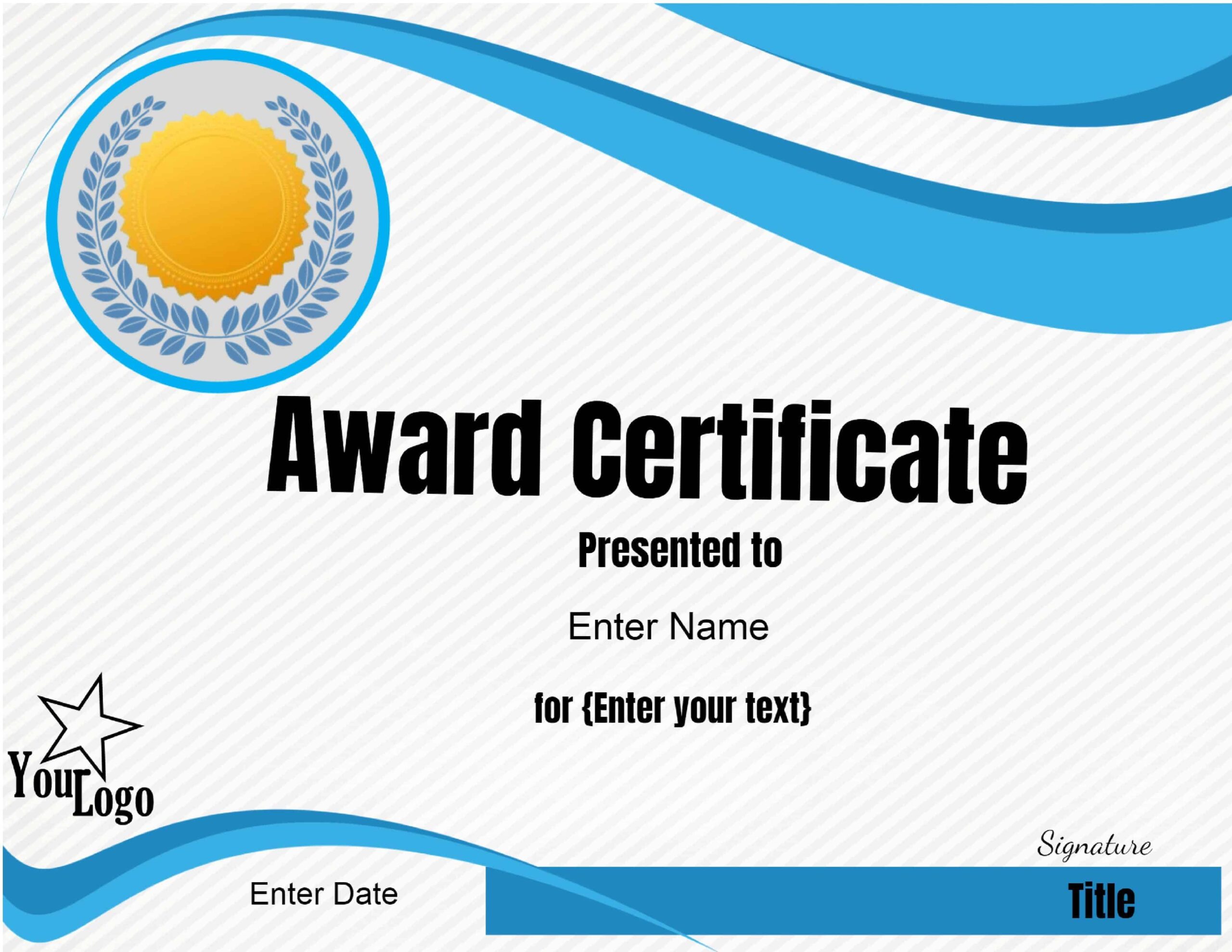Free Editable Certificate Template Customize Online Print At Home