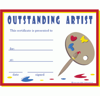 Art Printable Certificates Free