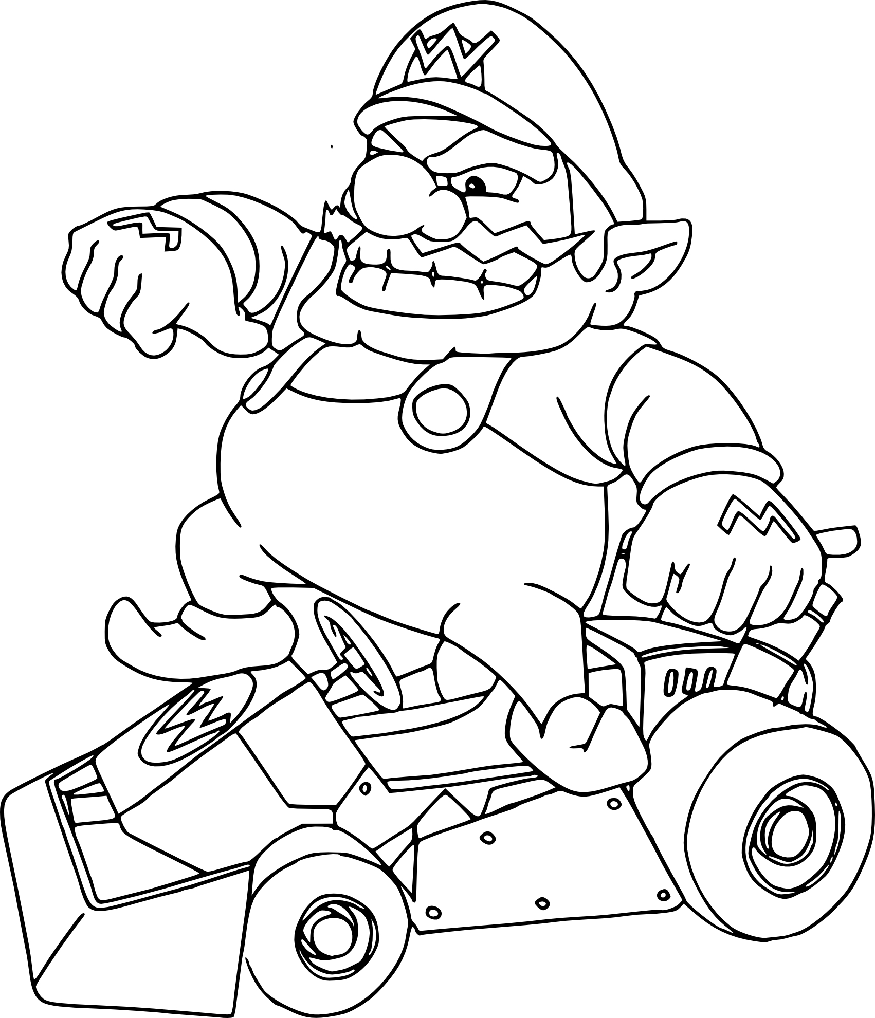 Free Mario Kart Coloring Pages Pdf To Print Coloringfolder