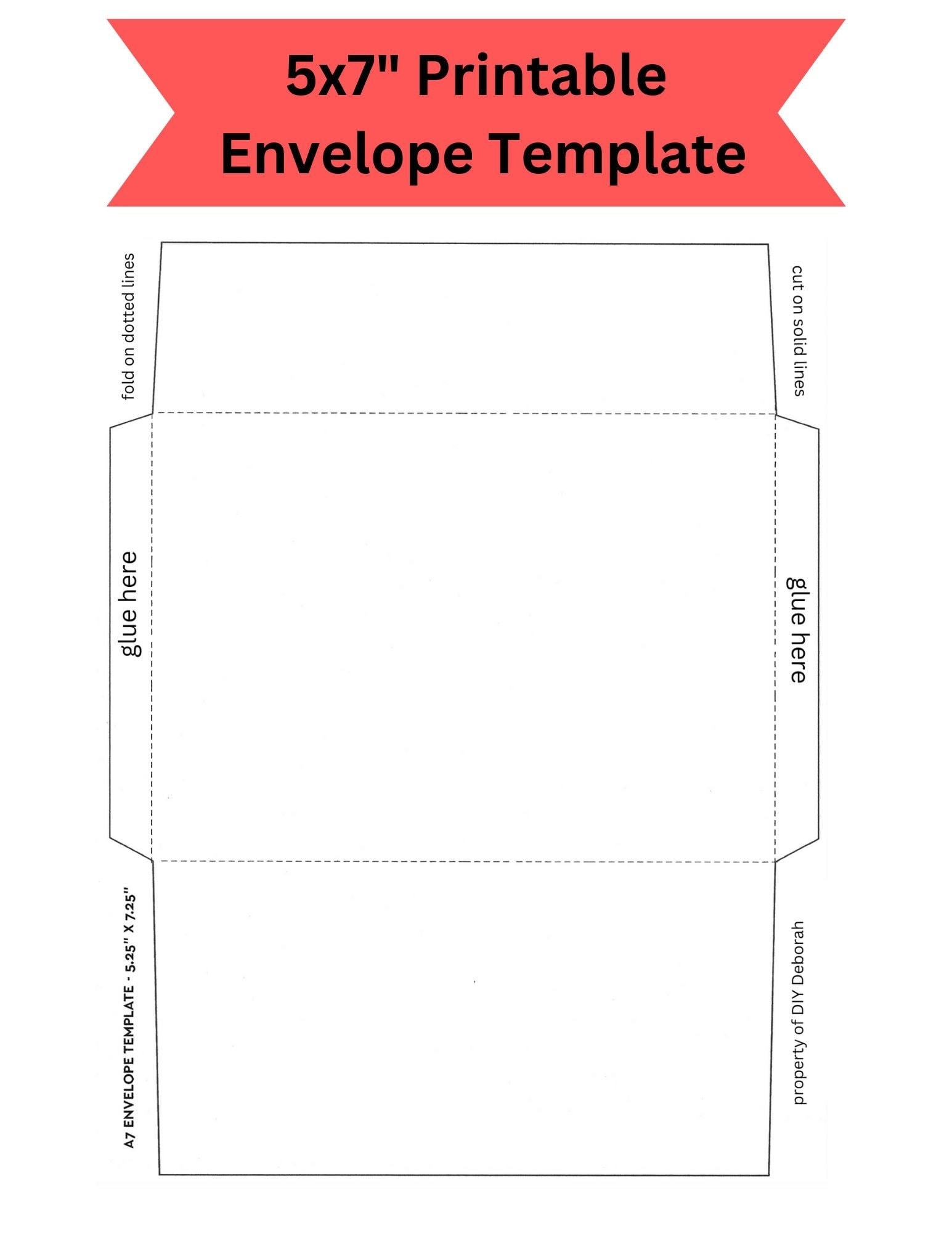 Free Printable 5x7 Envelope Template Free Printables Hub
