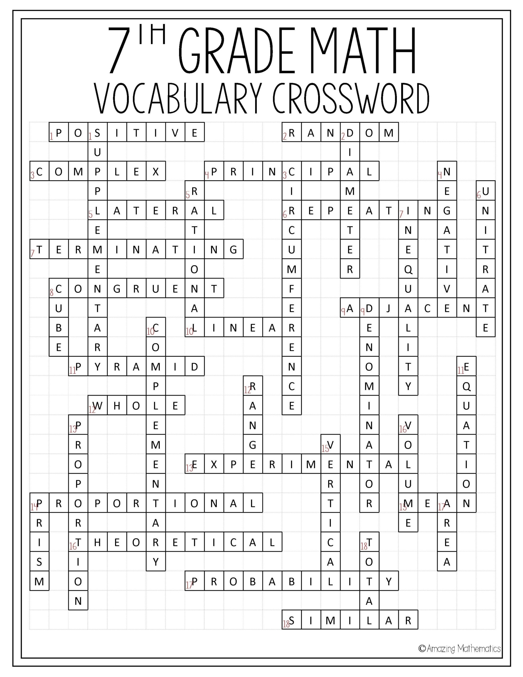 Printable Worksheets For 7th Grade