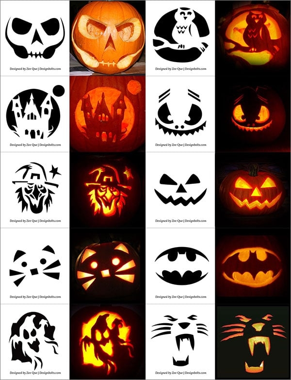 Free Halloween Pumpkin Carving Patterns Printable