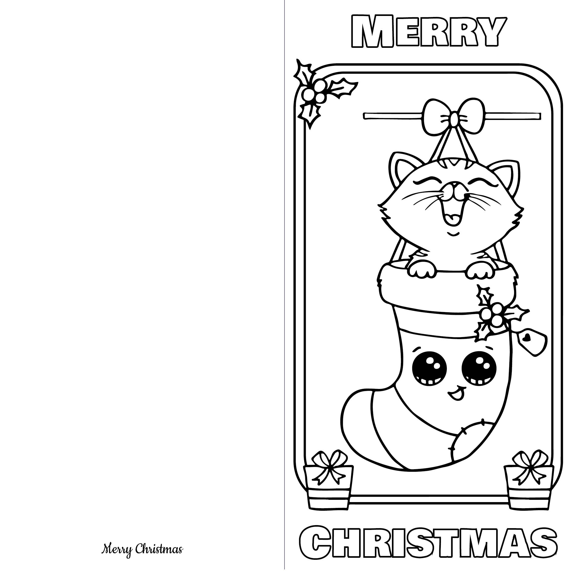 Free Printable Christmas Cards To Color Free Printable Templates