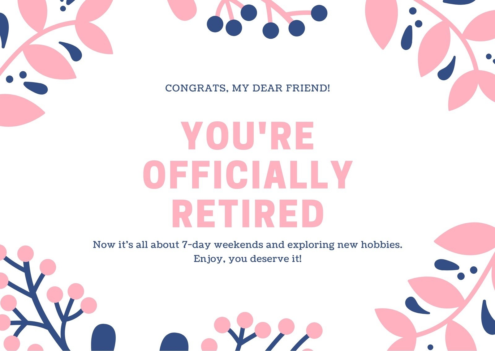 Free Printable Customizable Retirement Card Templates Canva