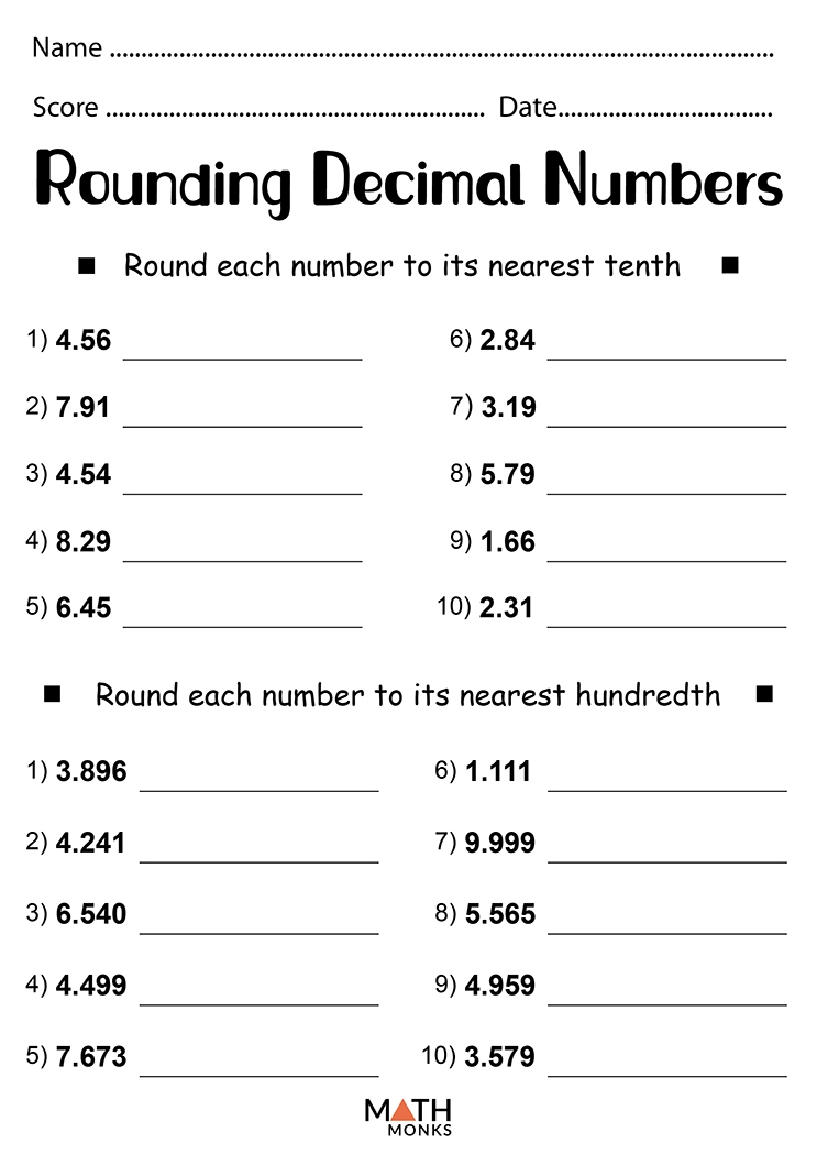 Free Printable Decimals Worksheets Pdf Edumonitor Vrogue co