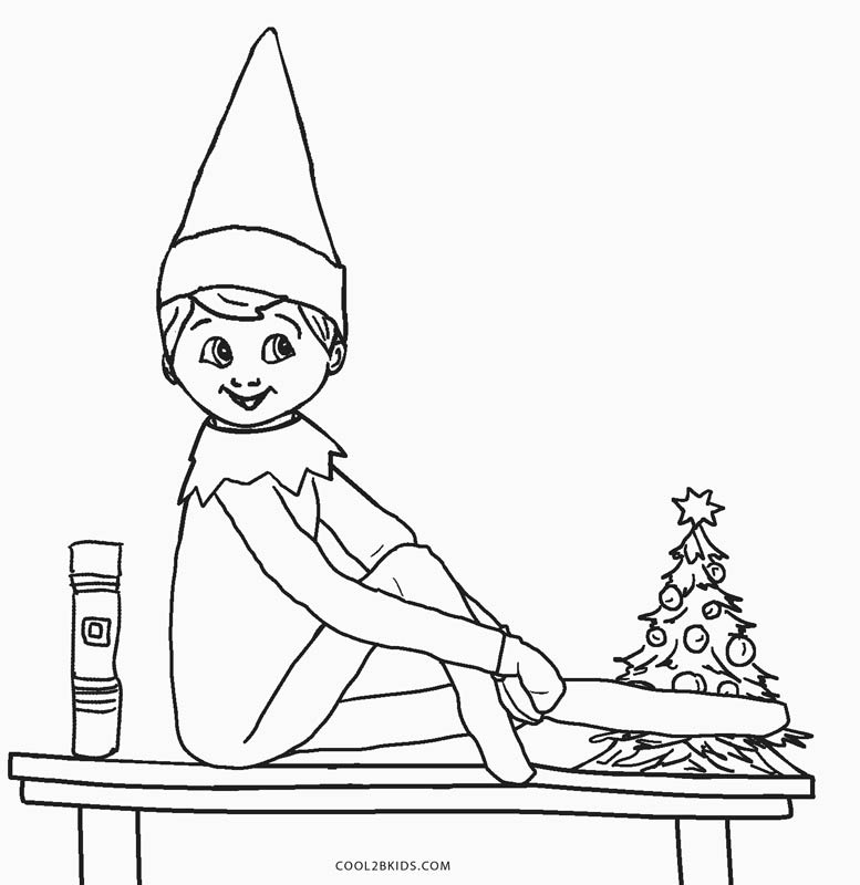 Free Elf On Shelf Coloring Printables