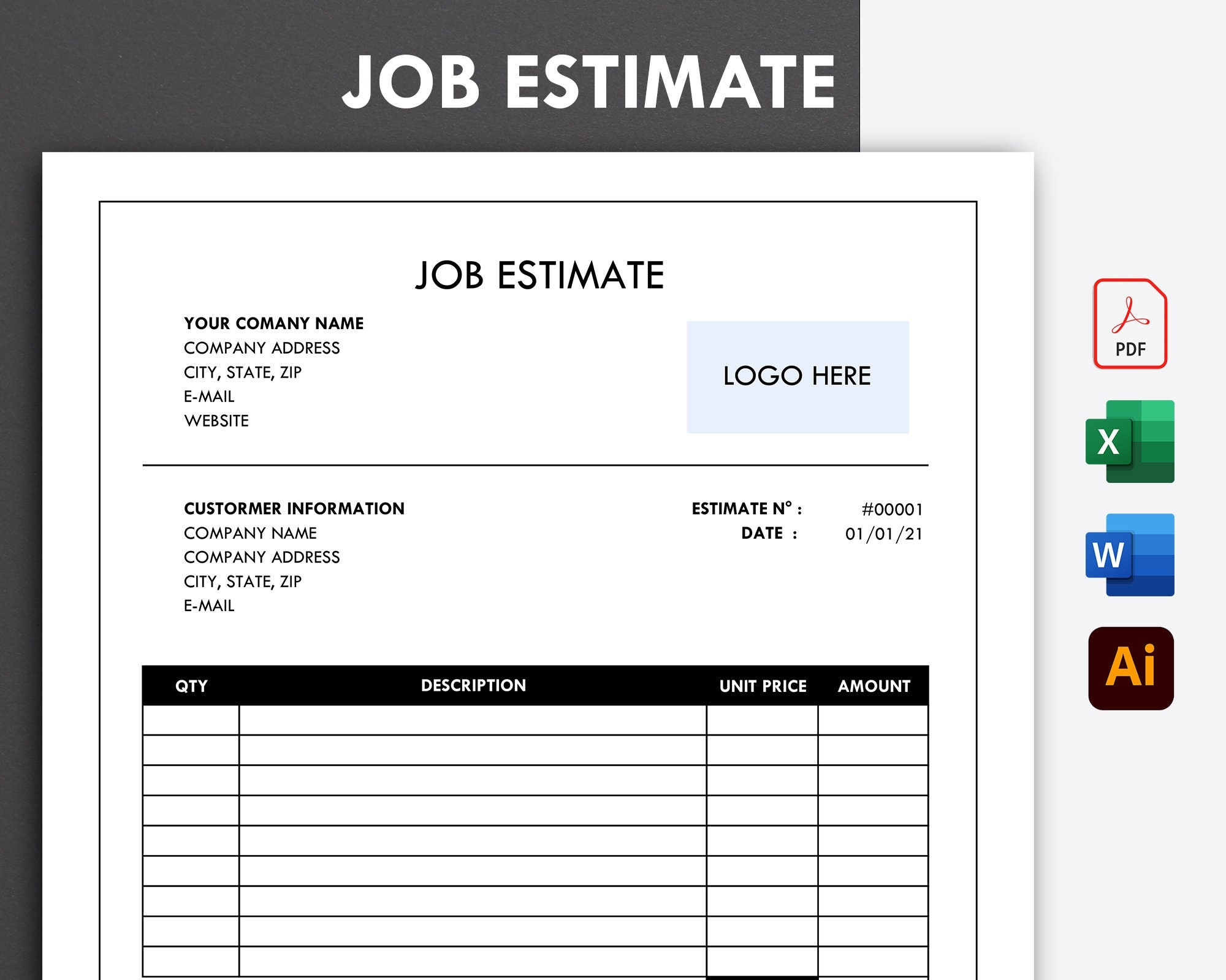 Free Printable Estimate Forms Subcontrator Timesheets Printable Forms 