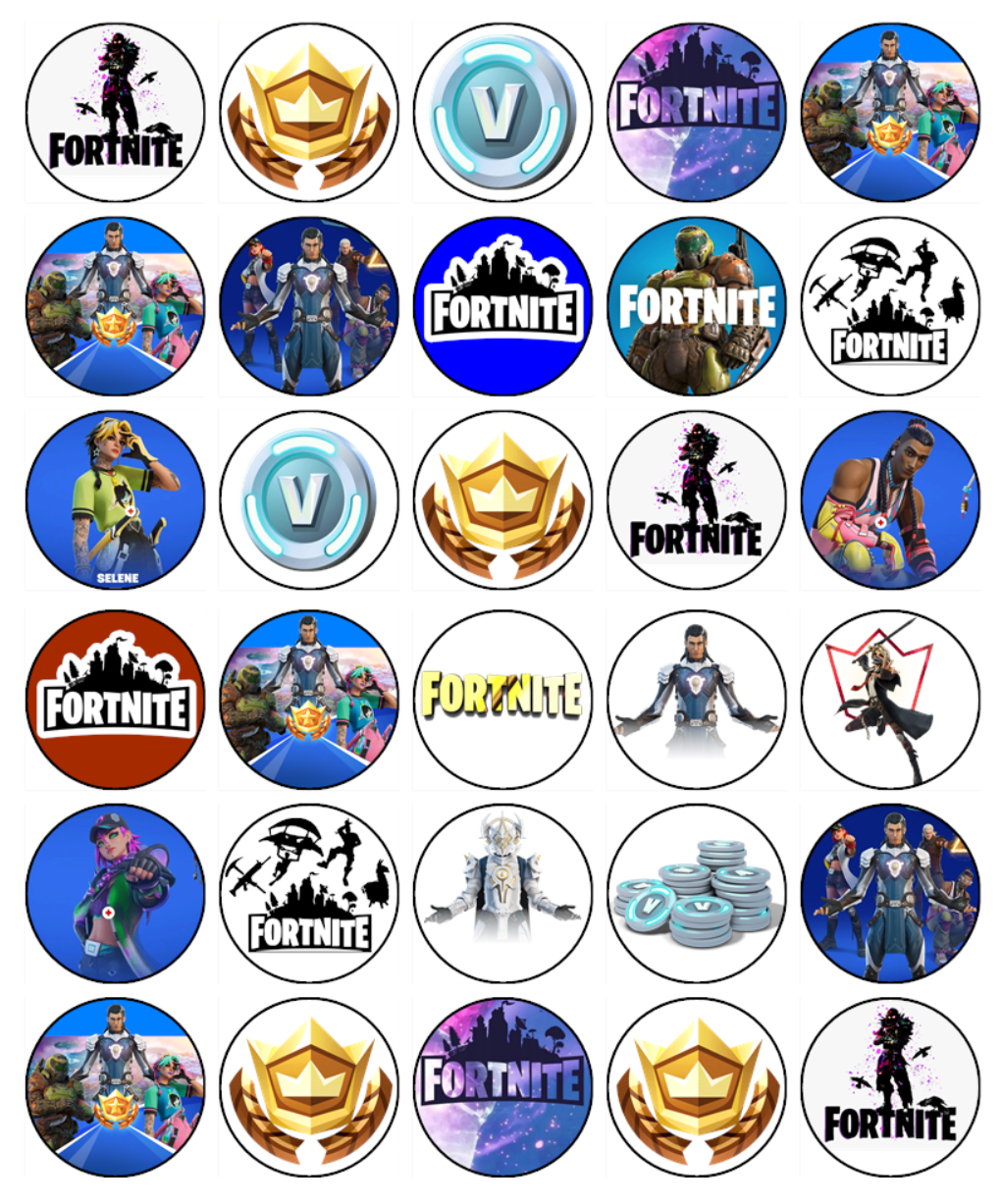 Free Printable Fortnite Cupcake Toppers FREE Printable A Z