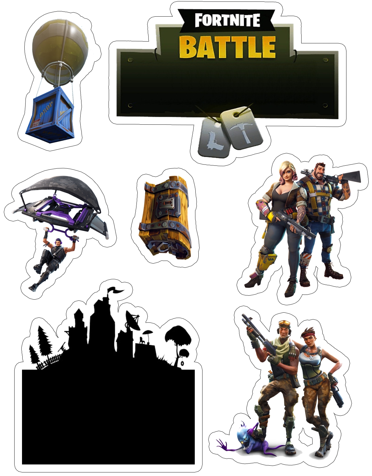 Free Printable Fortnite Cupcake Wrappers