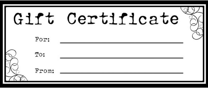 FREE Printable Free Printable Gift Certificates Pictures 2 Free 