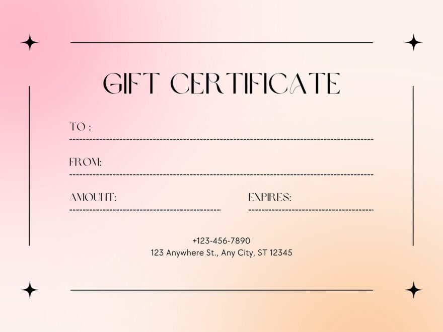 Free Printable Gift Certificate Templates To Customize 50 OFF