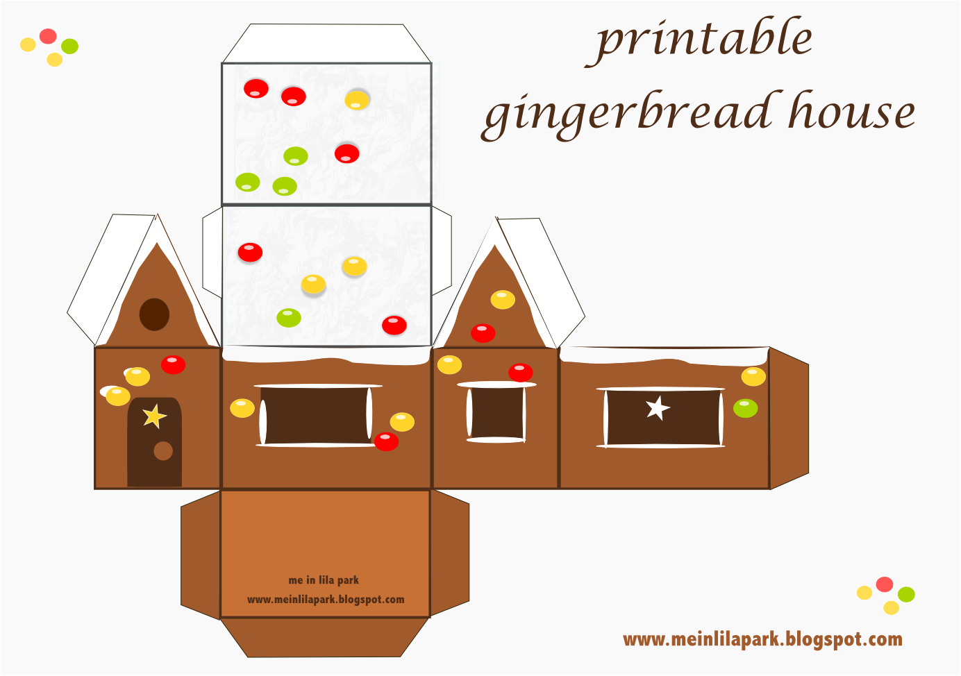 Free Printable Gingerbread House Templates