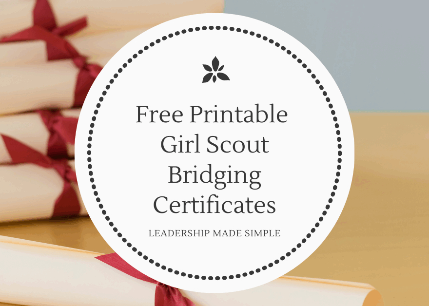 Free Printable Girl Scout Bridging Certificates