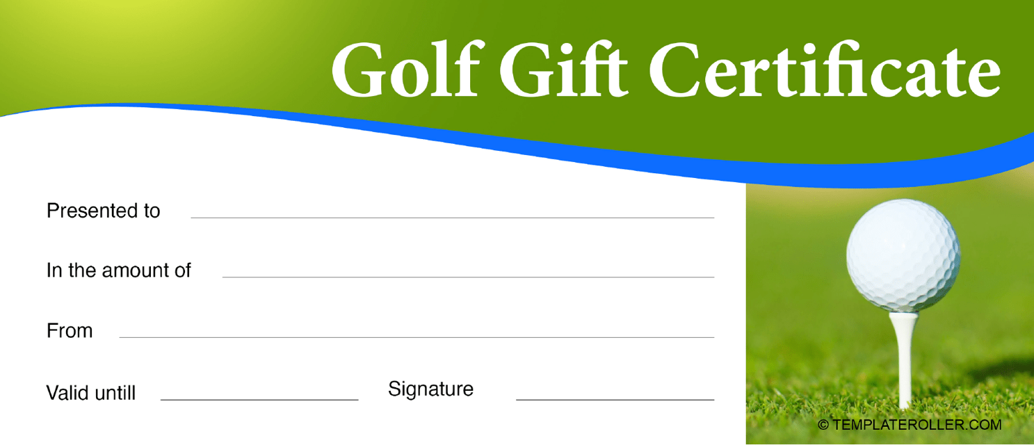 Free Printable Golf Certificates Free Printables Hub