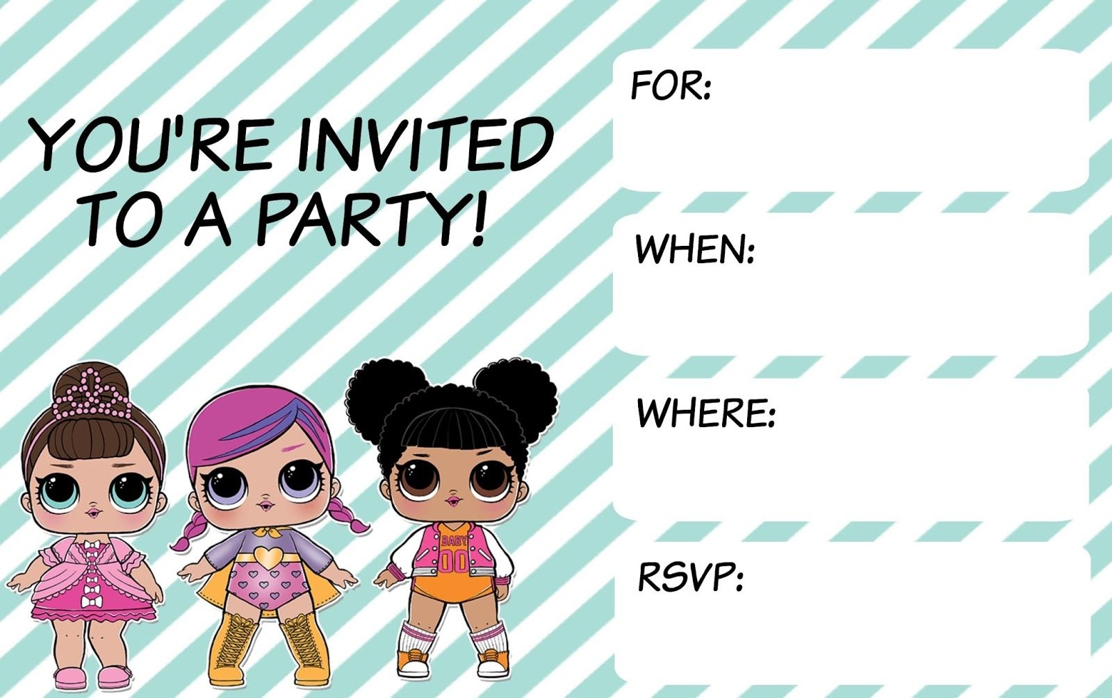Lol Surprise Invitations Online Free Printable