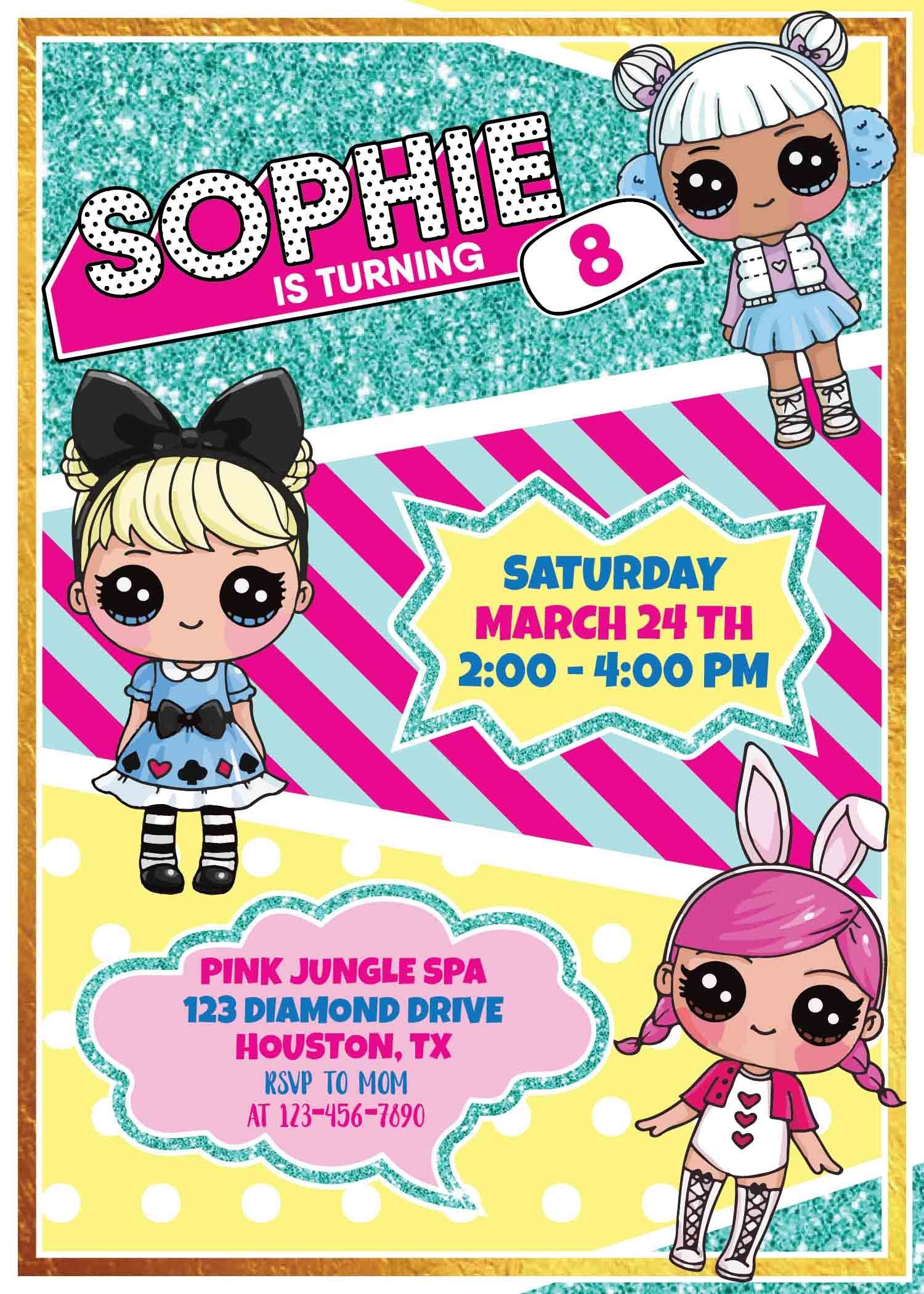 Free Printable Lol Surprise Invitation Template