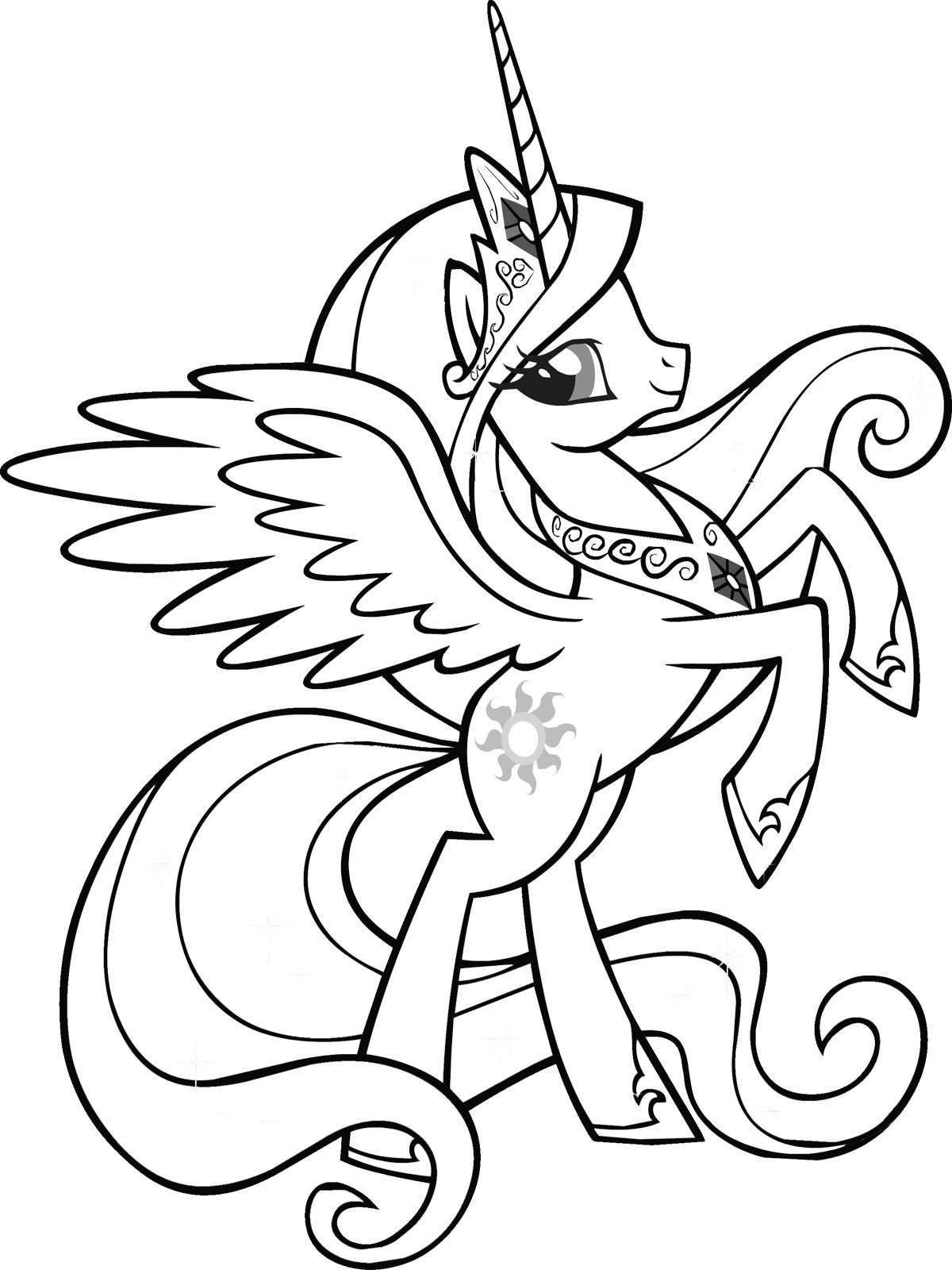 Printable Coloring My Little Pony