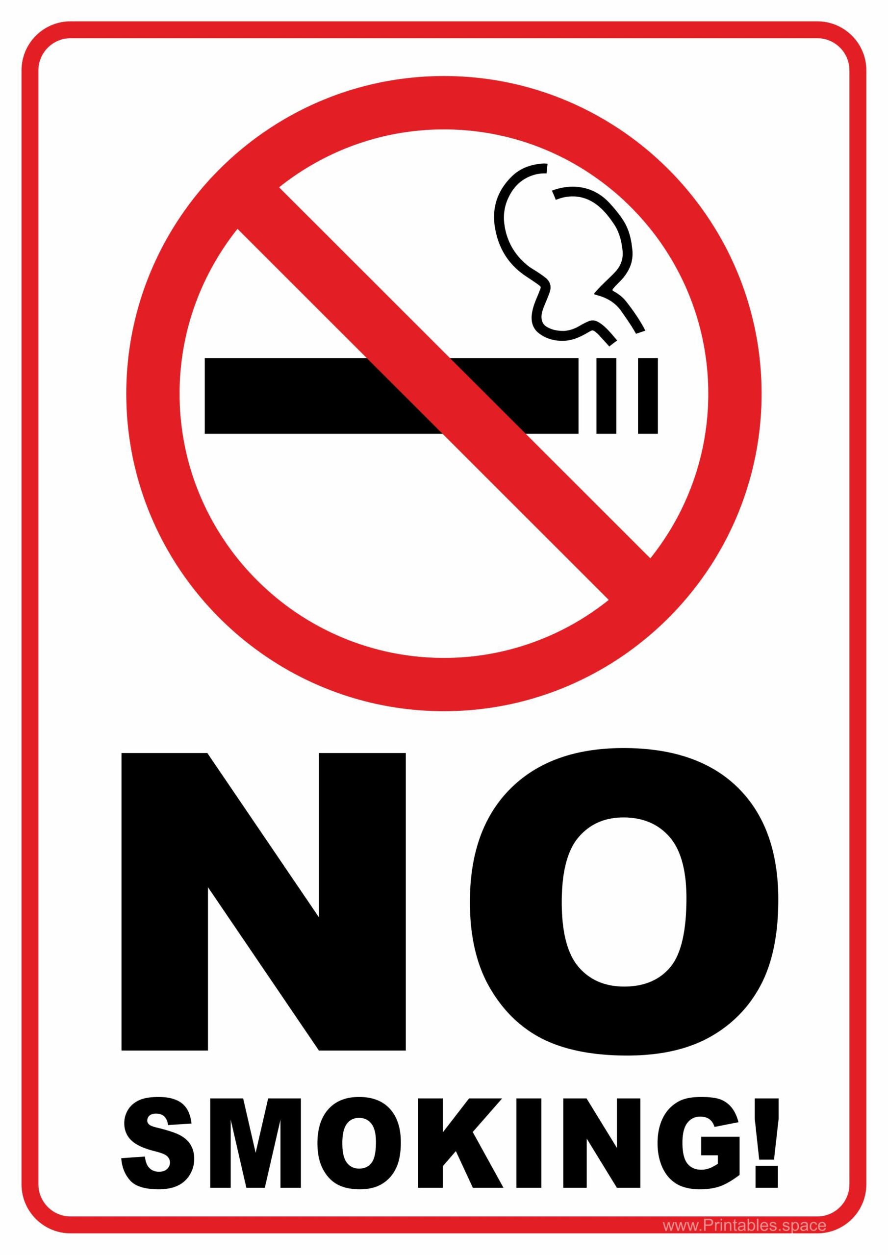 Free Printable No Smoking Signs