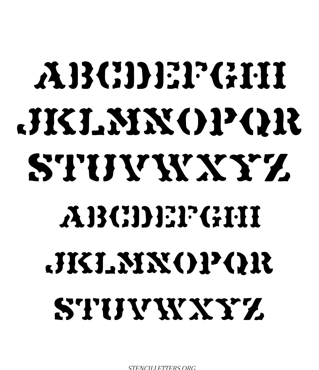 Free Printable Old Western Alphabet Stencils Templates Pattern Stencils