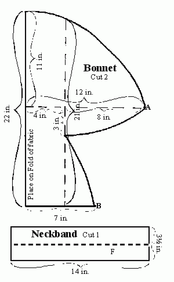 Free Printable Pioneer Bonnet Pattern