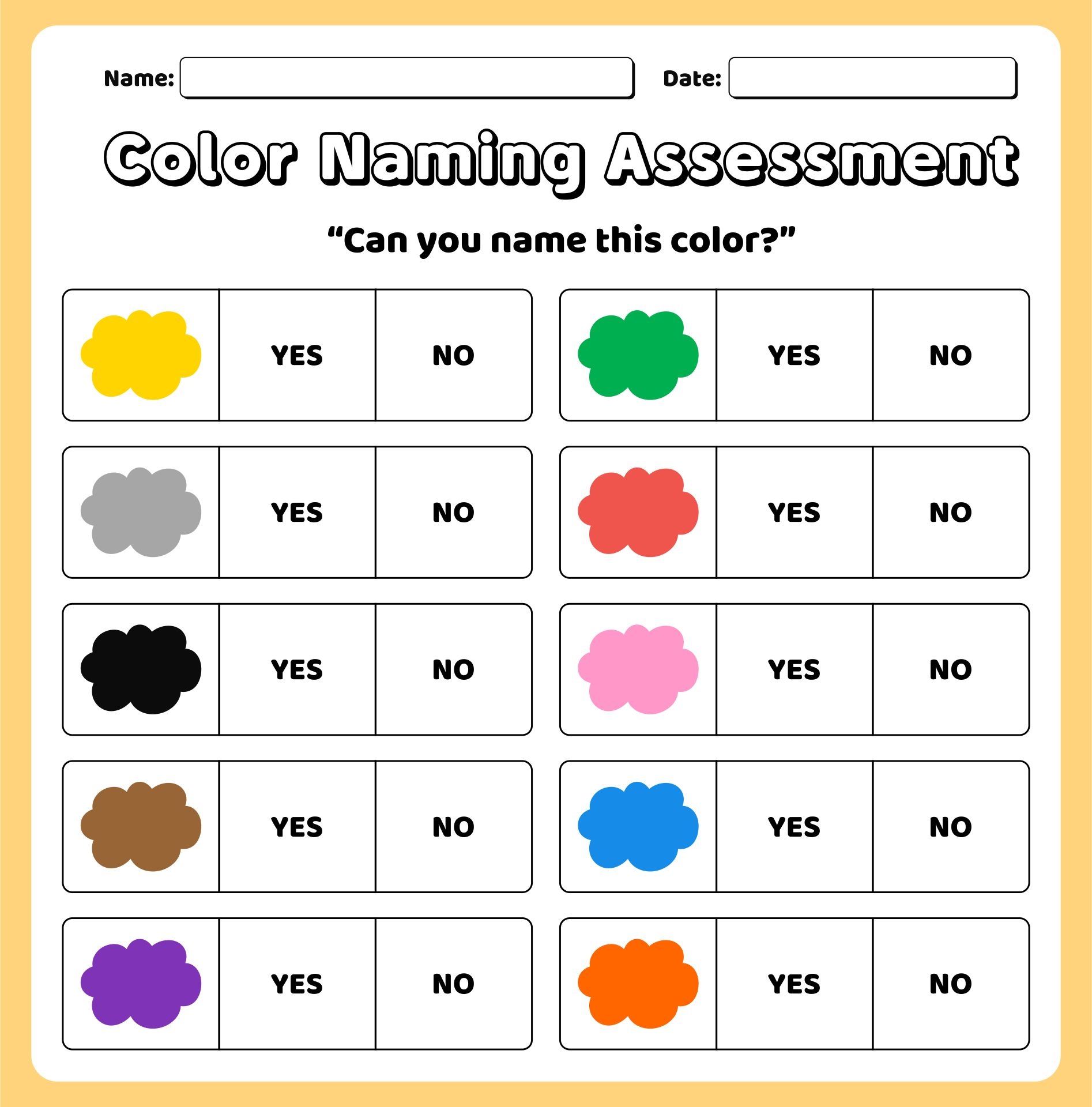 Free Printable Preschool Assessment Forms At Nancy Chacon Blog