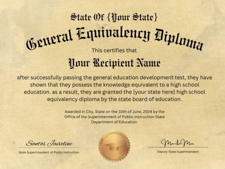 Free Printable Printable Ged Certificate Free Printable