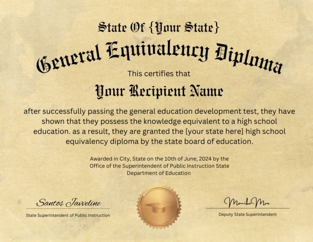 Free Printable Printable Ged Certificate Free Printable