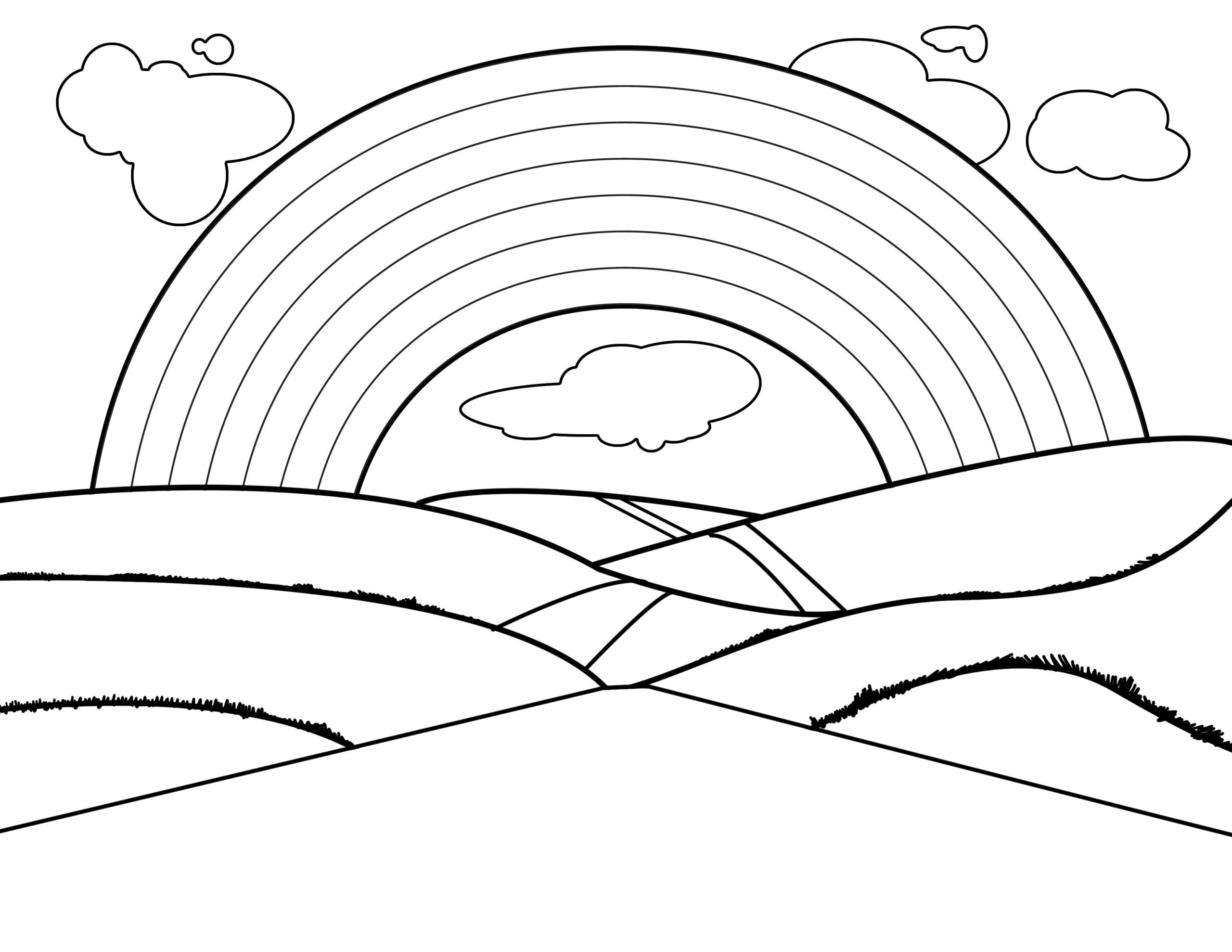 Free Printable Rainbow Coloring Pages