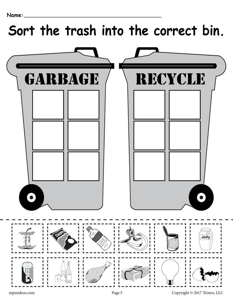 Free Printable Recycling Worksheets Free Printable