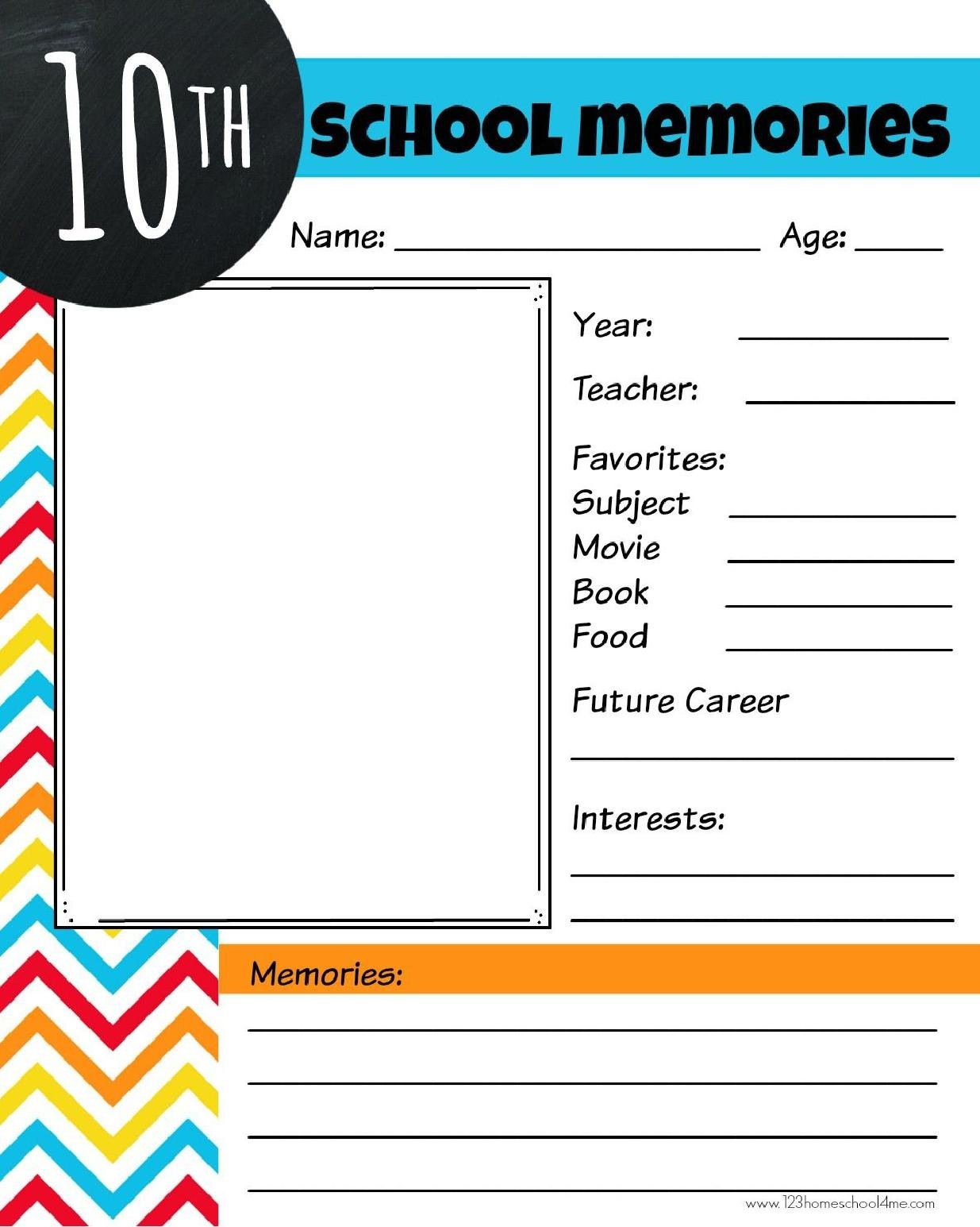 FREE Printable School Memory Book with Pdf Template 