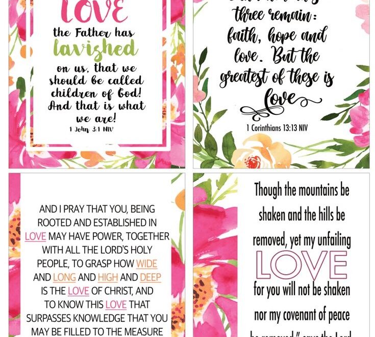 Free Printable Scripture Cards About Love pdf Download Free