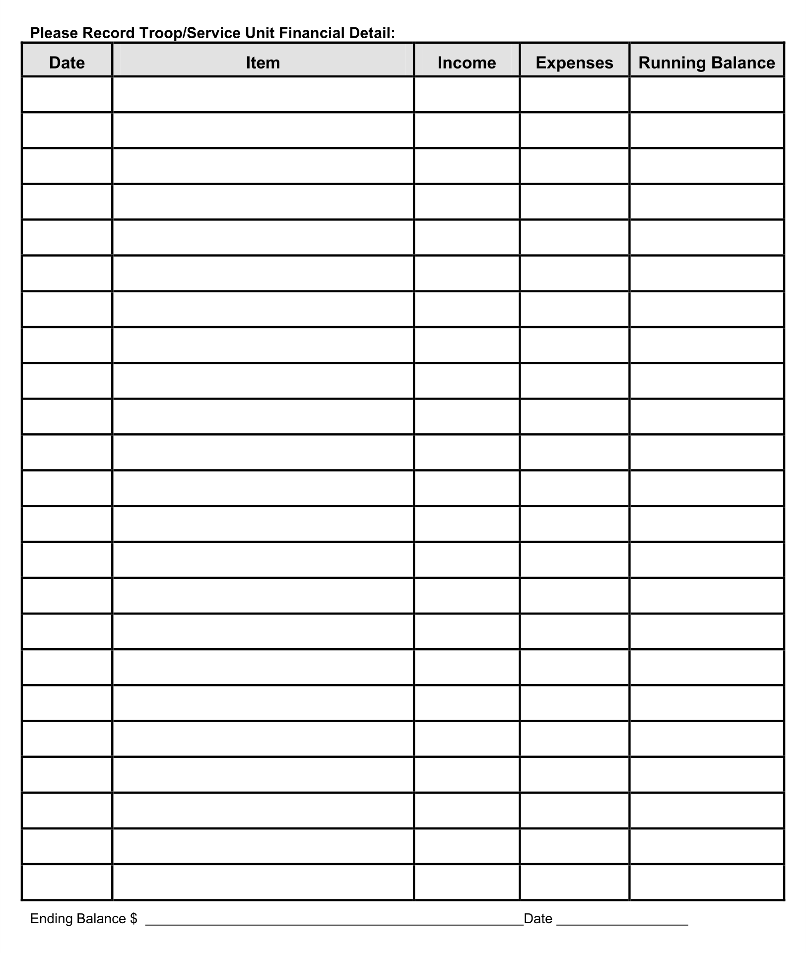 Printable Forms Spreadsheets For Business