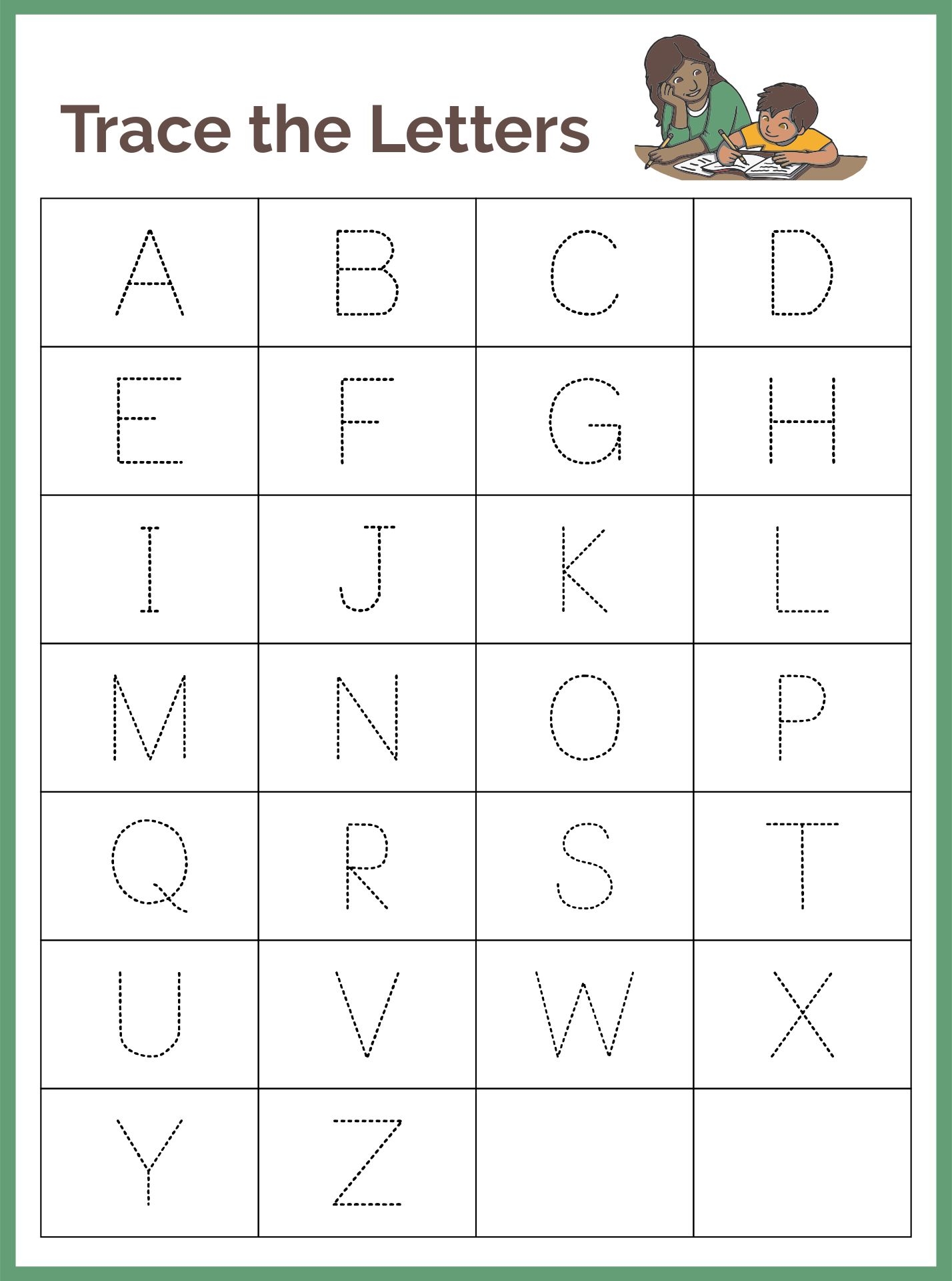 Printable Tracing Alphabet Worksheets