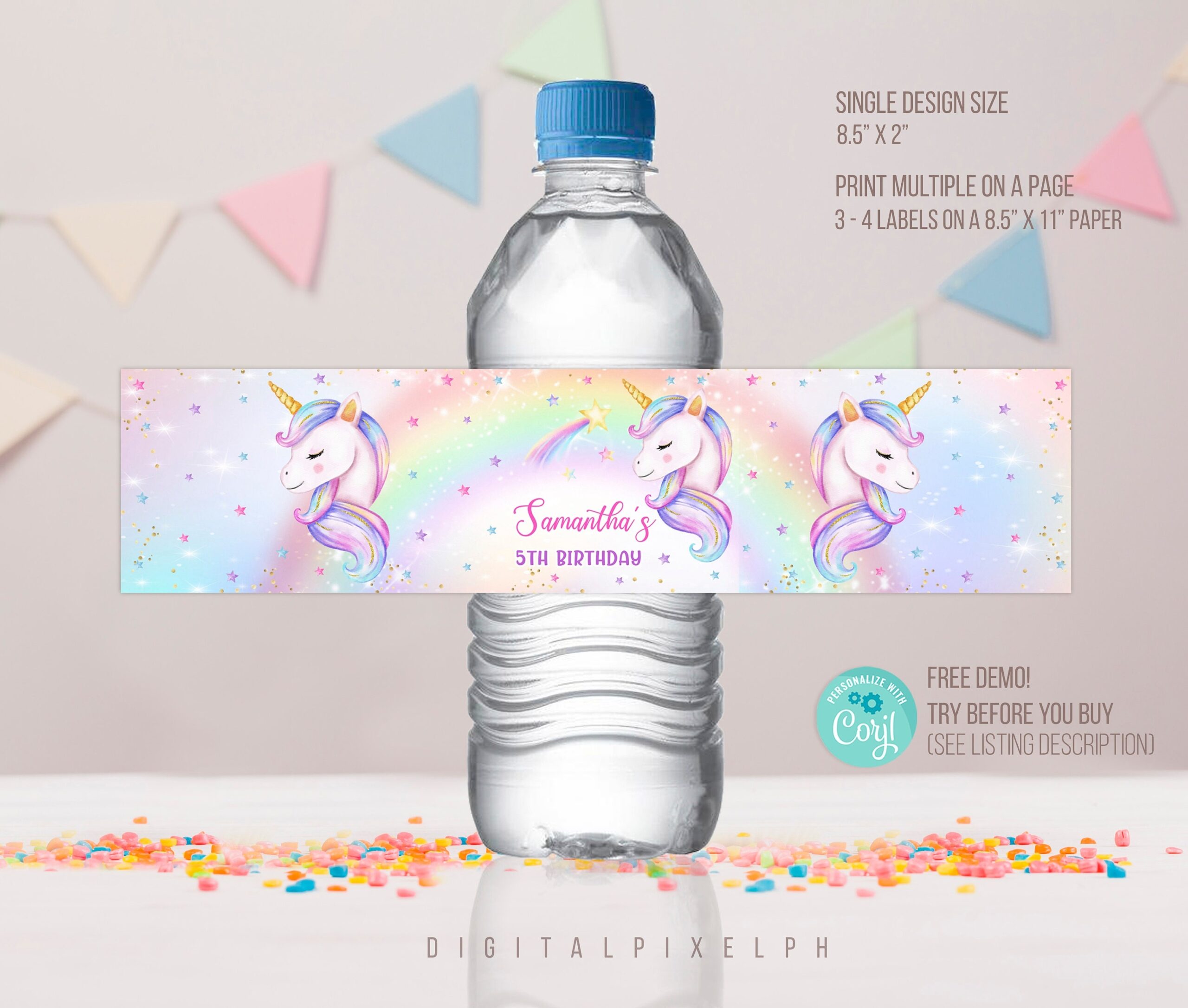 Free Printable Unicorn Water Bottle Labels Download Free Printable 