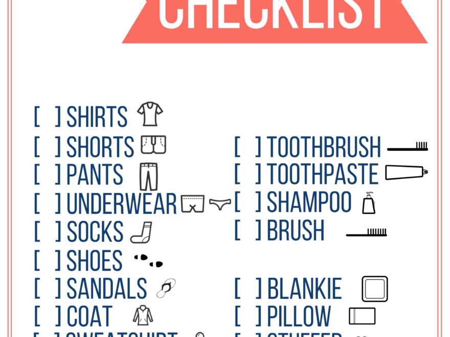Free Printable Vacation Packing List Template For Kids Paper Trail Design
