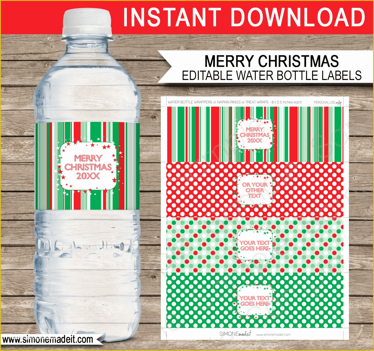 Free Printable Water Bottle Labels