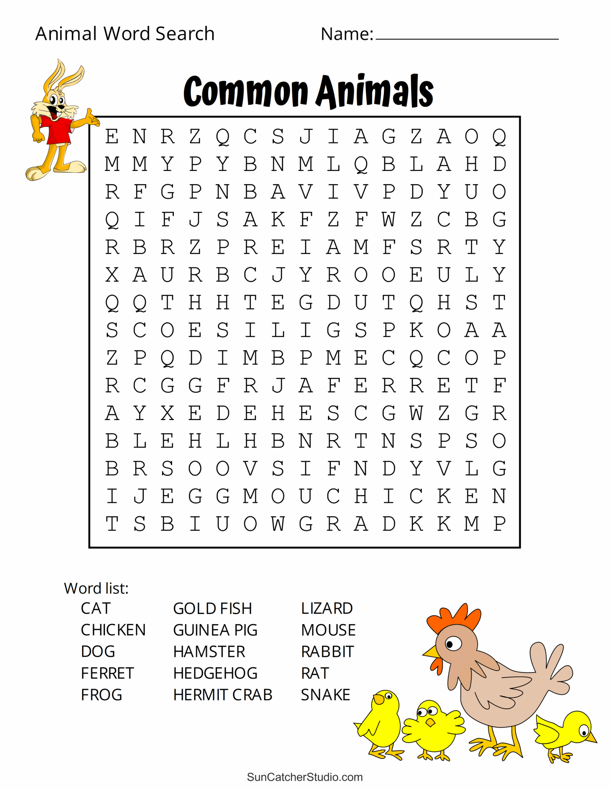 Free Printable Word Search Puzzles With Solutions