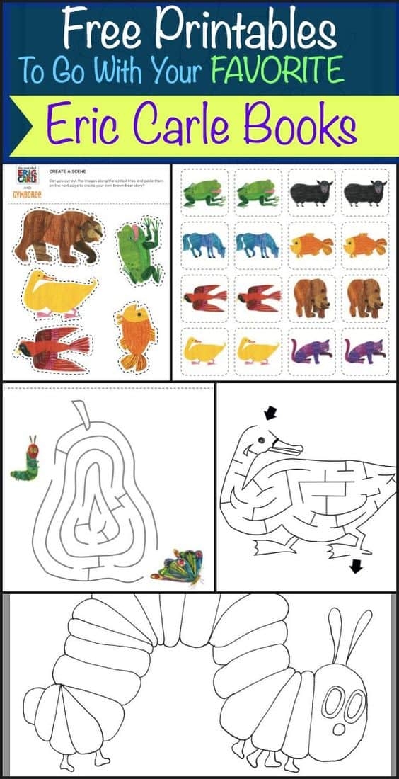 FREE Printables To Go With Your Favorite Eric Carle Books Homeschool 