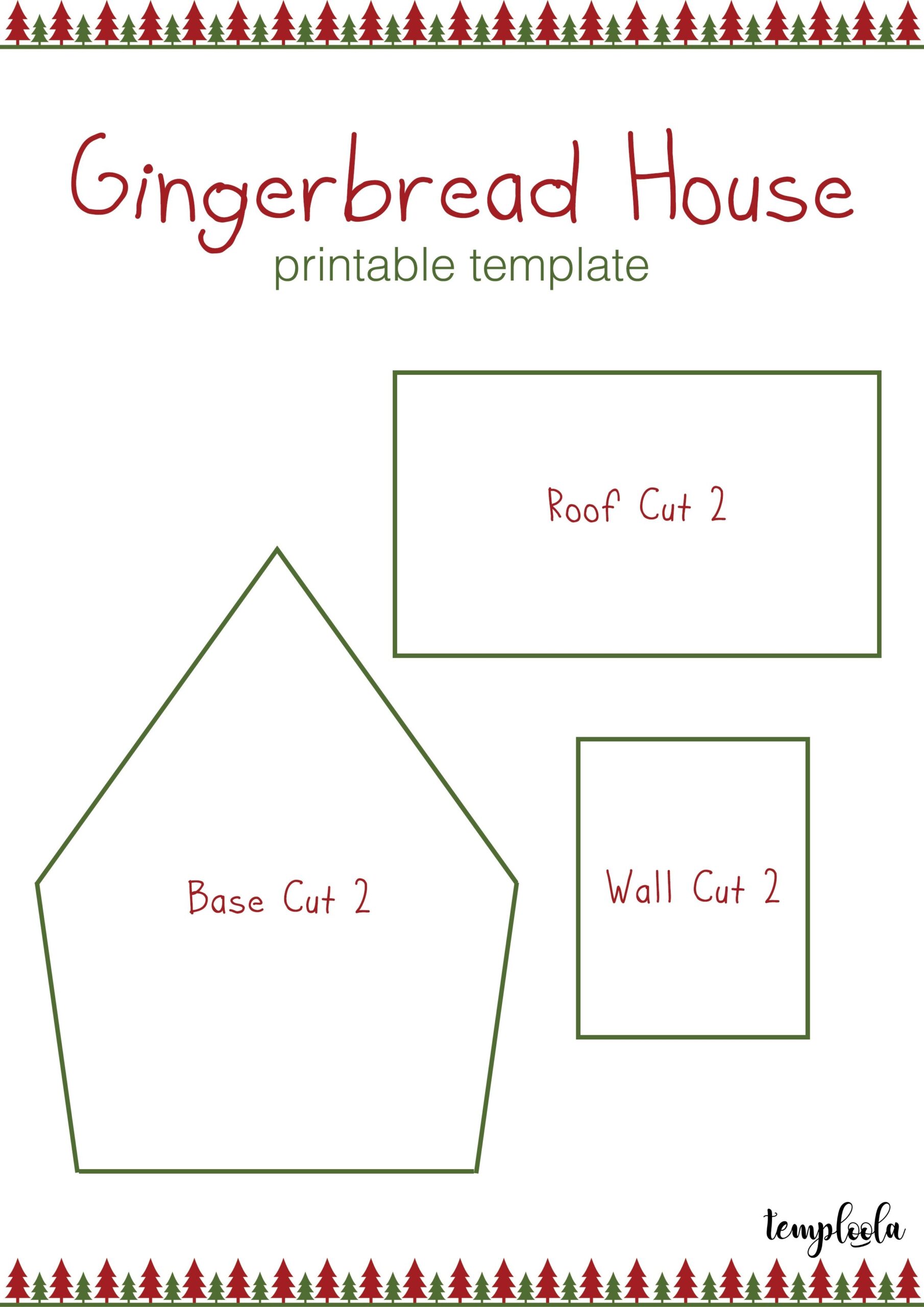 Free Template For Gingerbread House