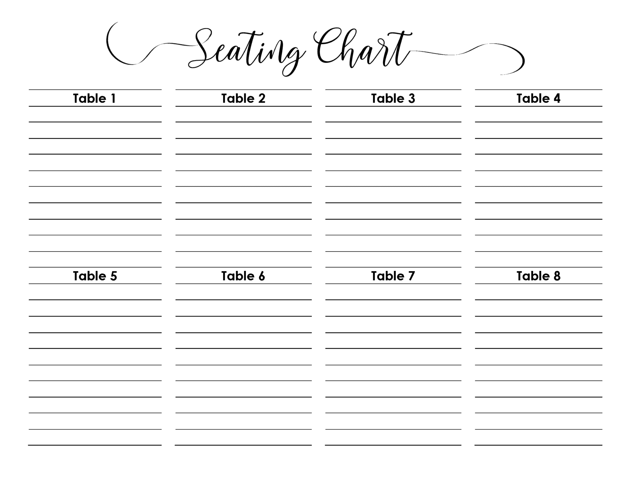 Free Wedding Seating Chart Template Microsoft Word Many Layouts And 