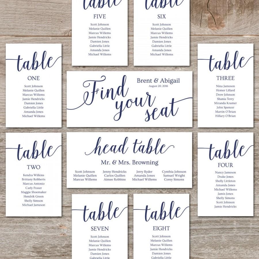 Free Printable Seating Chart Template For Wedding