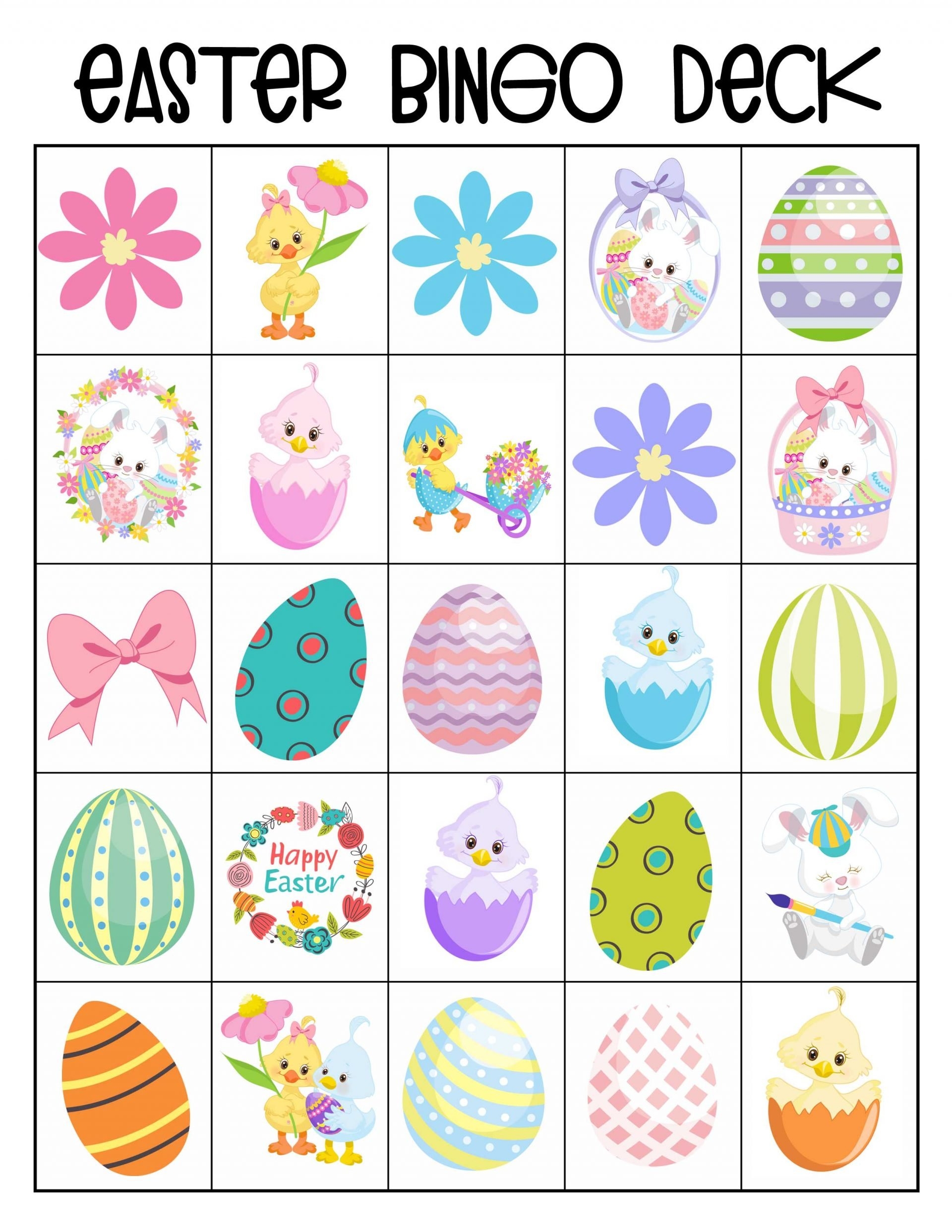 Fun And Colorful FREE Printable Easter Bingo Cards