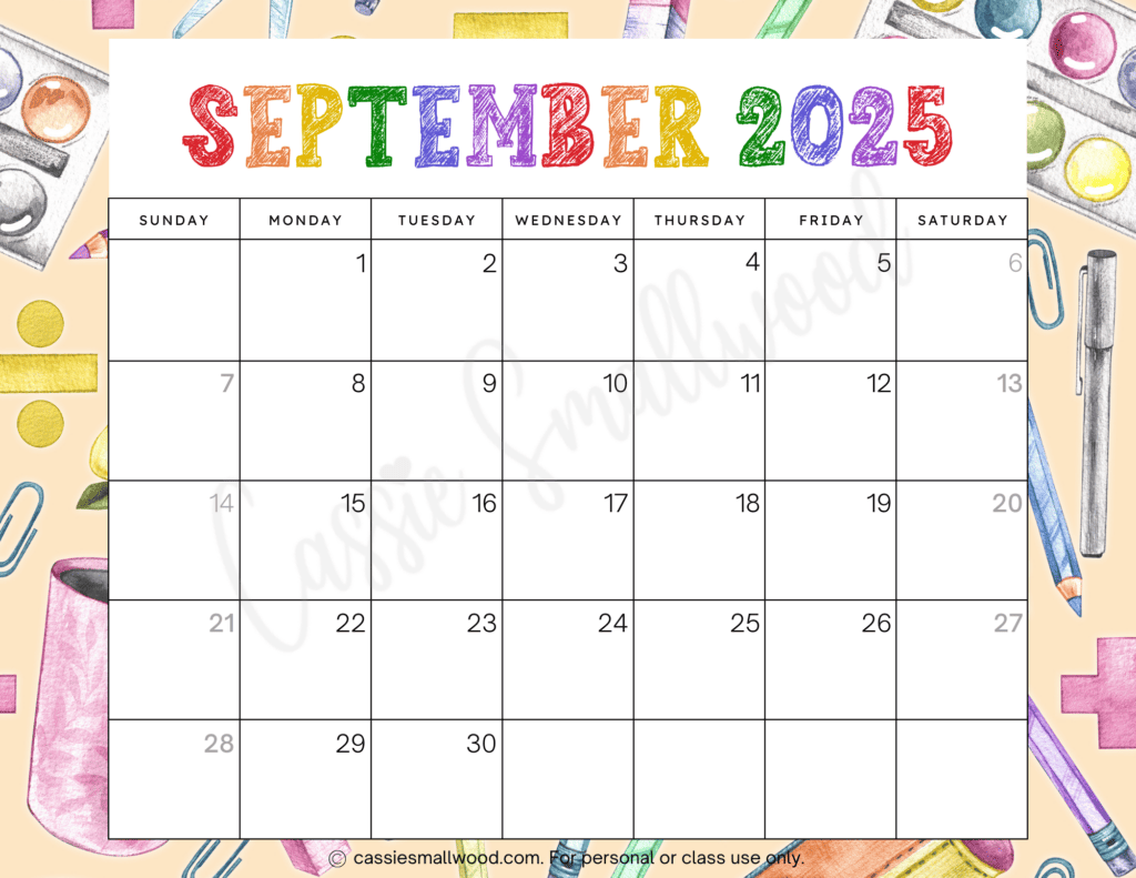 Get Ready For A Productive Month With Our Free Printable September 2025 