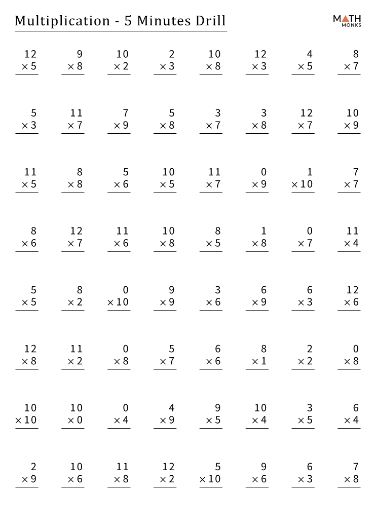 Grade 5 Multiplication Worksheets