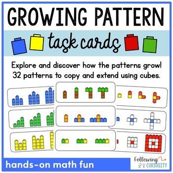 Growing Patterns Task Cards By Stuck On First Teachers Pay Teachers
