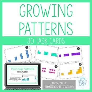 Growing Patterns Task Cards Virtual And Printable By Bright Spots 