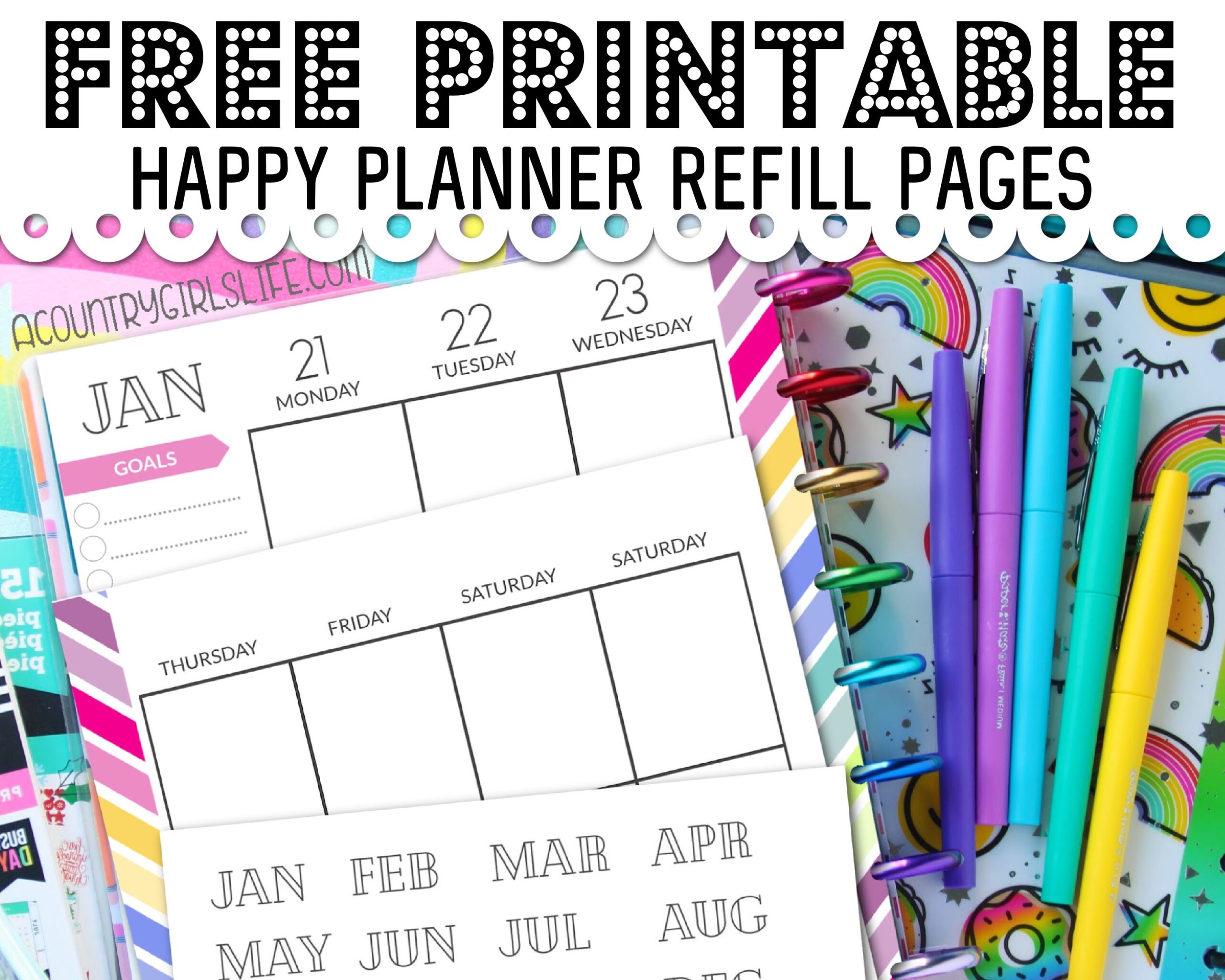 Happiness Planner Printables TheCreativeCheer