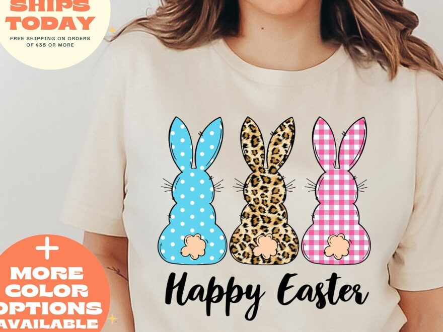 Happy Easter Shirt Womens Easter Shirt Easter Bunny Shirt Easter