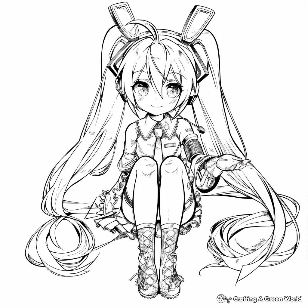 Hatsune Miku Printable Coloring Sheets Free Coloring Sheet Printables 